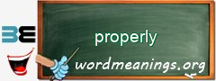 WordMeaning blackboard for properly